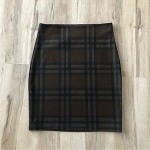 Elegant Plaid Checkered Pencil Skirt